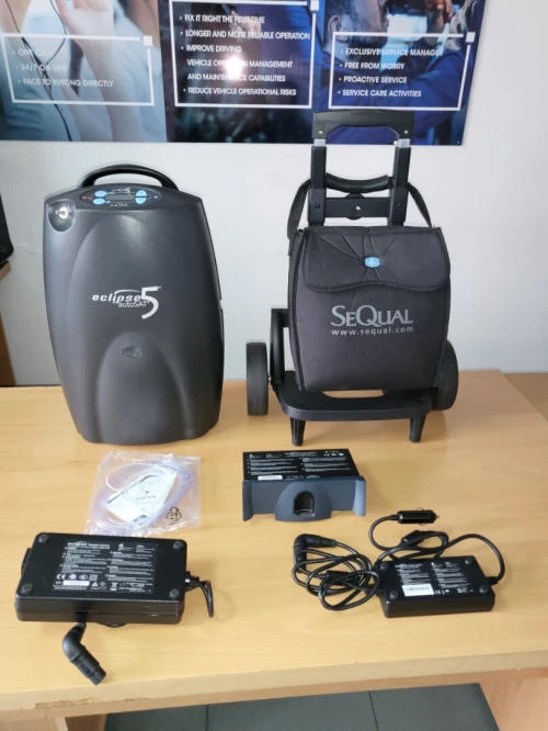 Concentrateur d'oxygène portable Eclipse 5 AutoSat avec 2 modes Continu et Pulsé