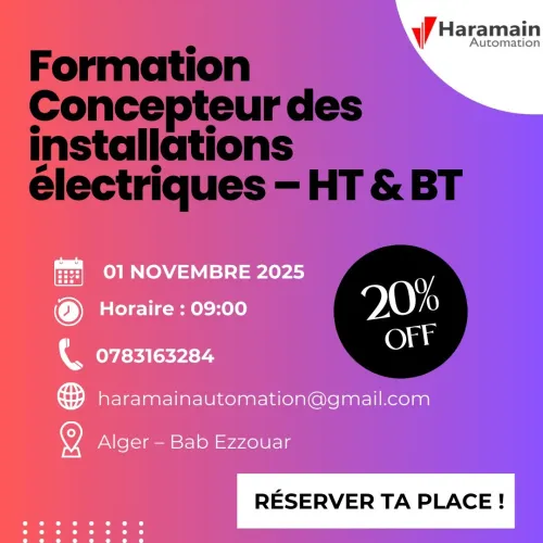 Formation Professionnelle Concepteur des installations électriques  HT & BT