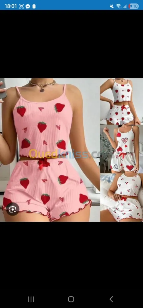 Ensemble pyjama bustier+ short