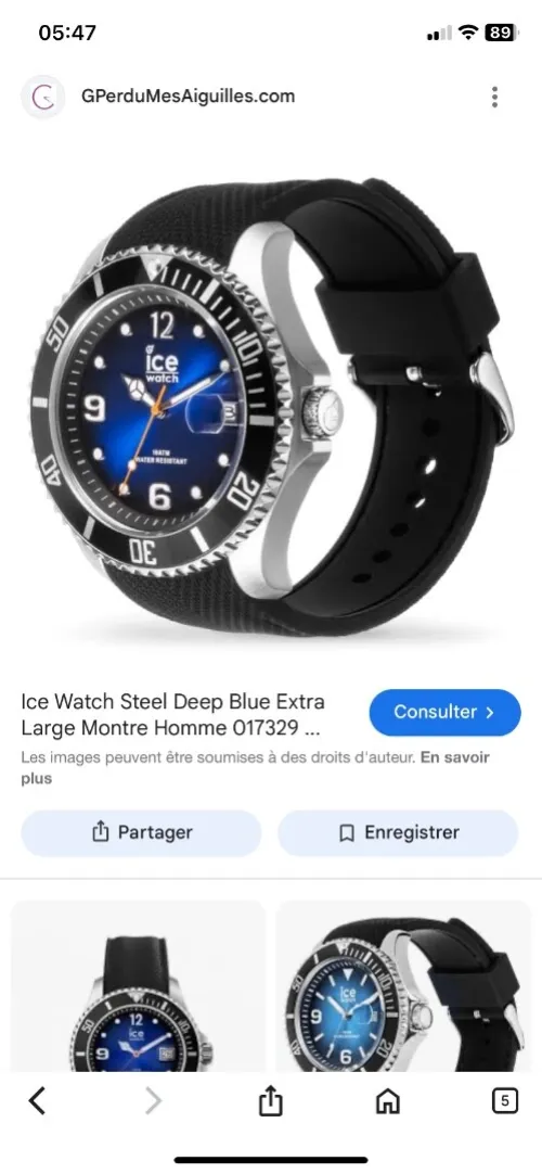 Montre Ice Watch noir et blue