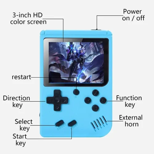 Mini console de jeu portable avec 800 jeux classiques rétro