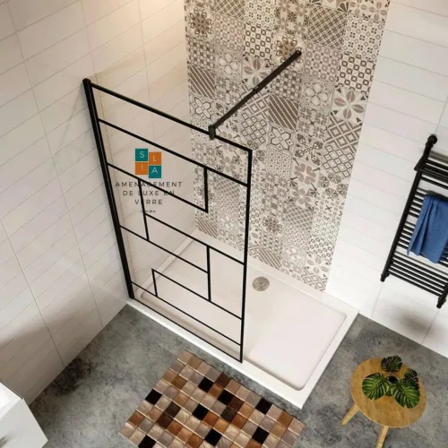 Cabinet de douche/séparation (salon, cuisine, balcon) en verre "Sila lux"