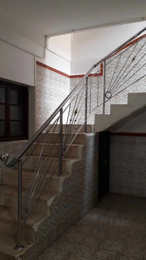 Rampe d'escalier en inox