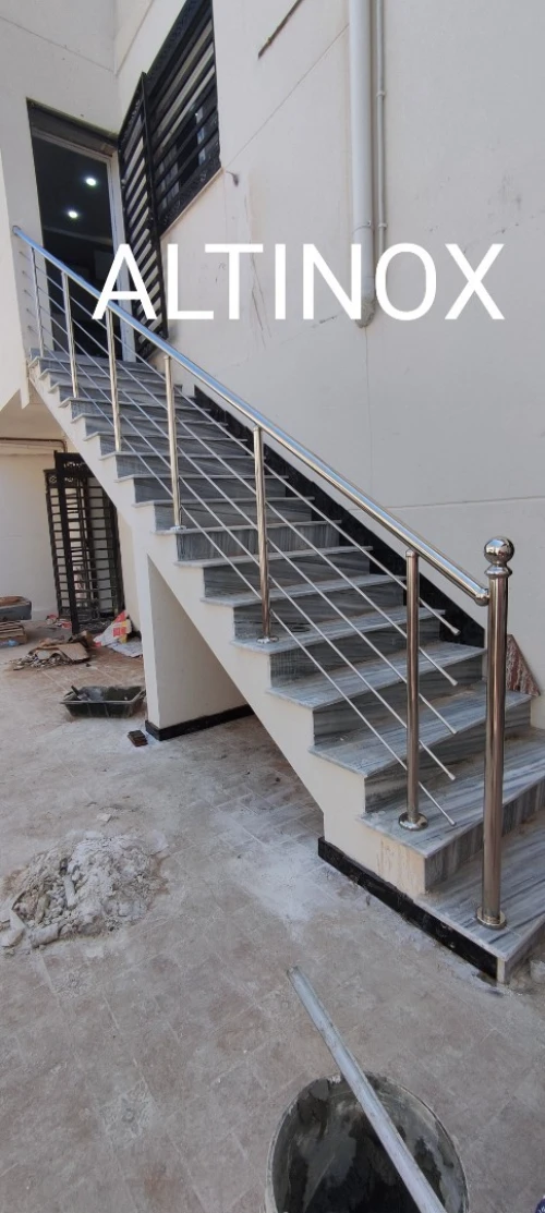 Rampe d'escalier en inox 