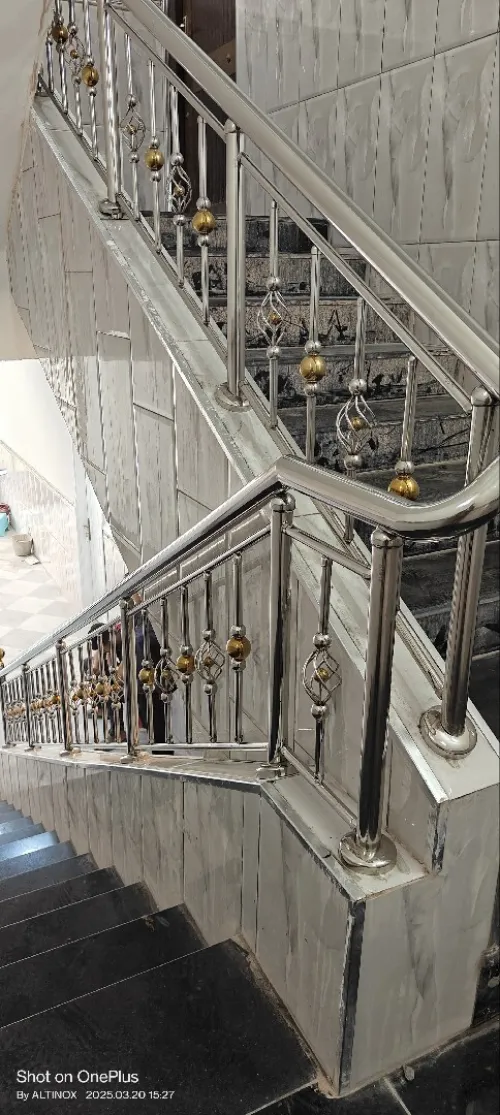 Rampe d'escalier en inox
