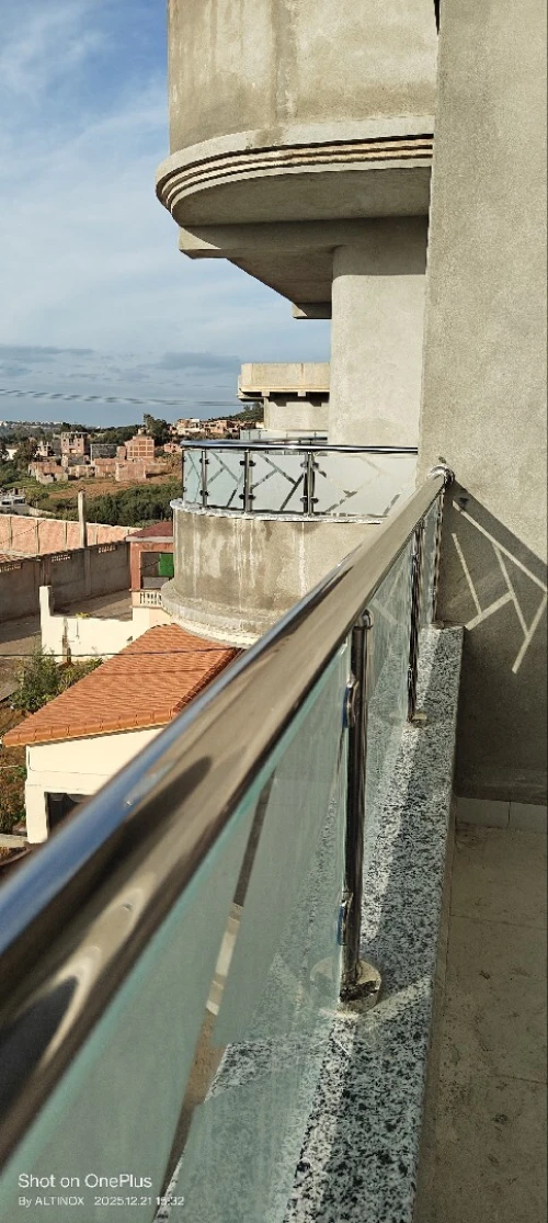 Rampe d'escalier en inox