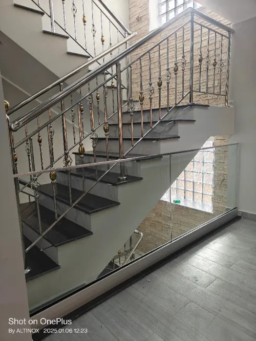 Rampe d'escalier en inox