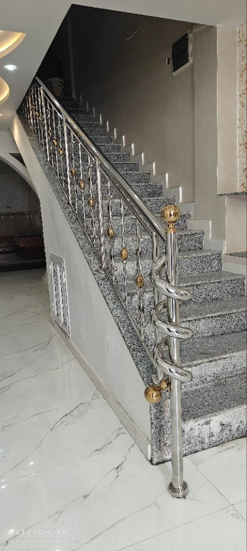 Rampe d'escalier en inox 