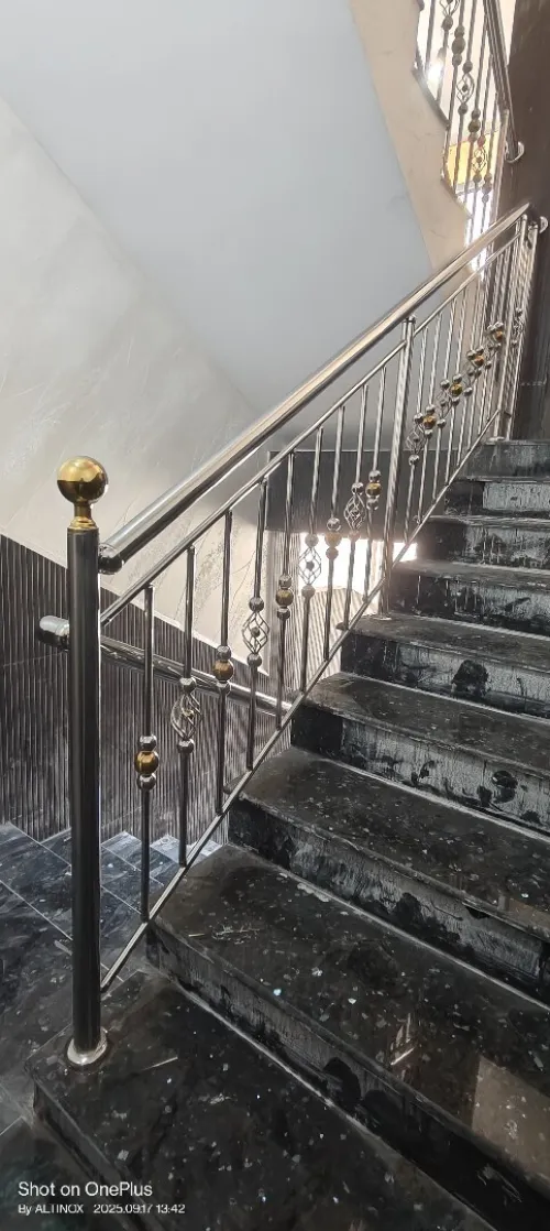 Rampe d'escalier en inox