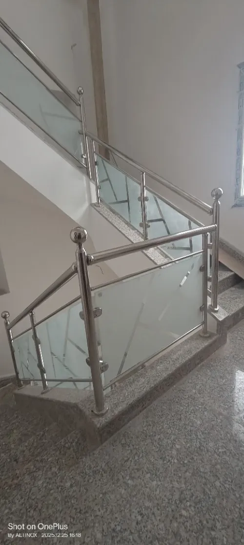 Rampe d'escalier en inox