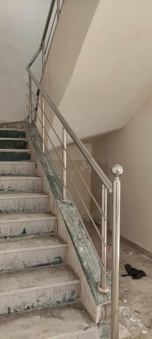 Rampe d'escalier en inox