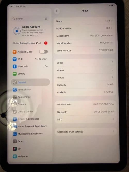 I pad 10 generation