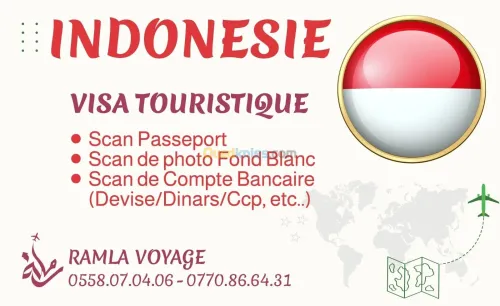 Visa Touristique Indonésie