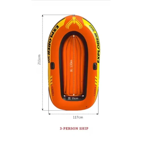 Bateau EXPLORER 300 + Pompe Et Rame 211x117x41cm | INTEX