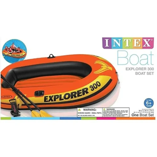 Bateau EXPLORER 300 + Pompe Et Rame 211x117x41cm | INTEX