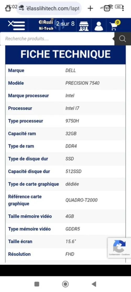 DELL PRECISION 7540 i7-9750H NVIDIA Quadro T2000