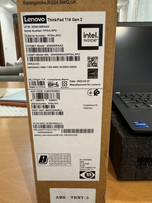 Lenovo IntelCore i7 16GB RAM ThinkPad T14 Gen2
