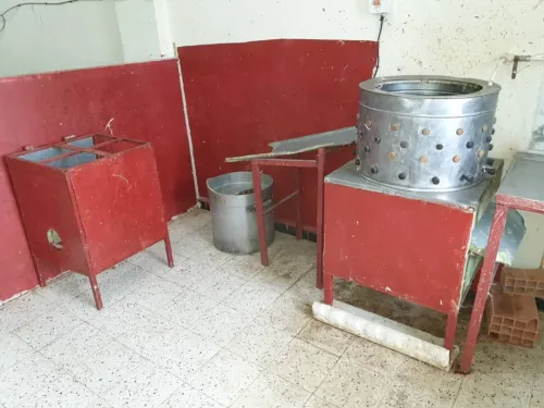 Déplumeuse et matériel d'abattage poulet 
