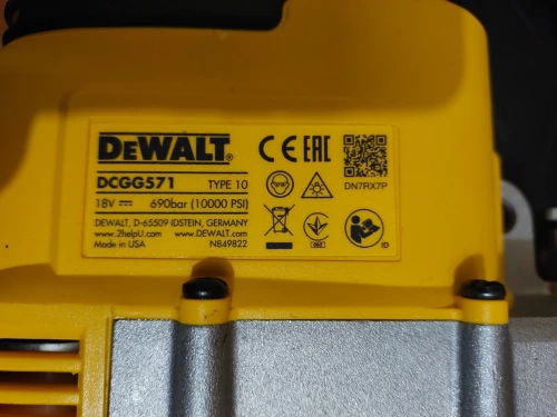 Pompe à graisse Dewalt 18v (USA)
