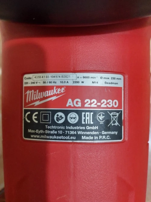 Meleuse Milwaukee 2200w