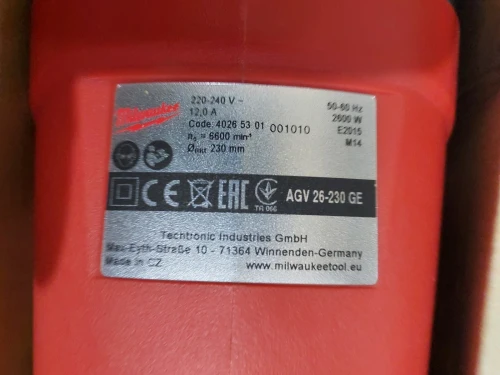 Meleuse Milwaukee 2600w (Germany)