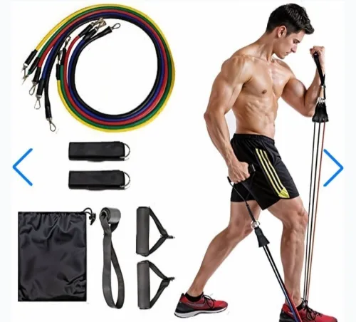 Ensemble de bandes élastiques de musculation 11PCS entraînement complet à domicile