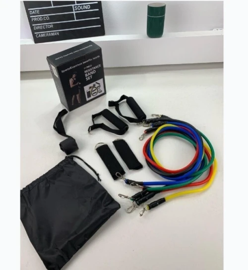 Ensemble de bandes élastiques de musculation 11PCS entraînement complet à domicile