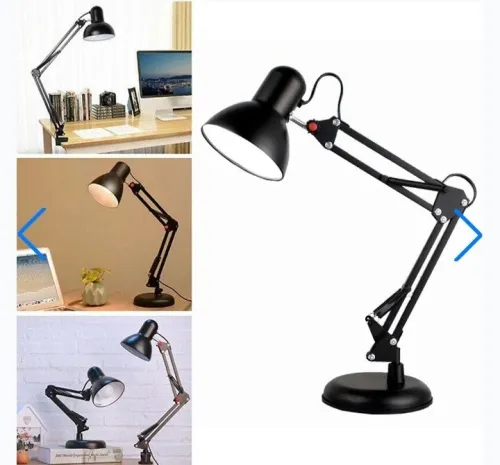 Lampe de bureau rétro LED en métal design élégant et réglable E27