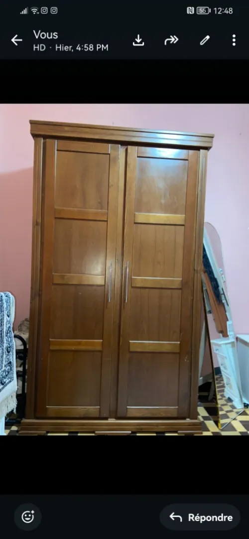 Chambre à coucher bois hêtre