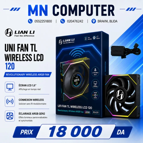 Lian Li Uni Fan SL Wireless LCD 120 (noir)