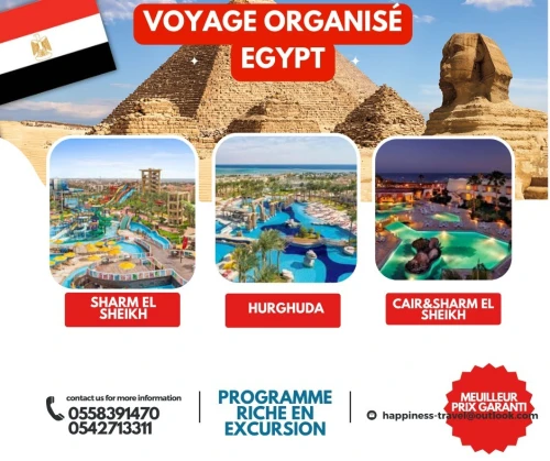 VOYAGE ORGANISER CAIR SHARM EL SHEIKH  et SHARM EL SHEIKH et HURGHUDA MEILLEUR PRIX