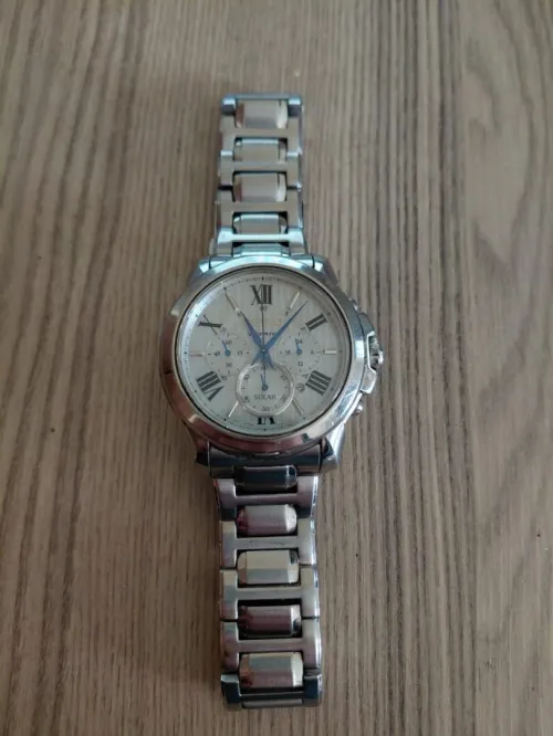 Montre Seiko Premier Solar White Silver Originale