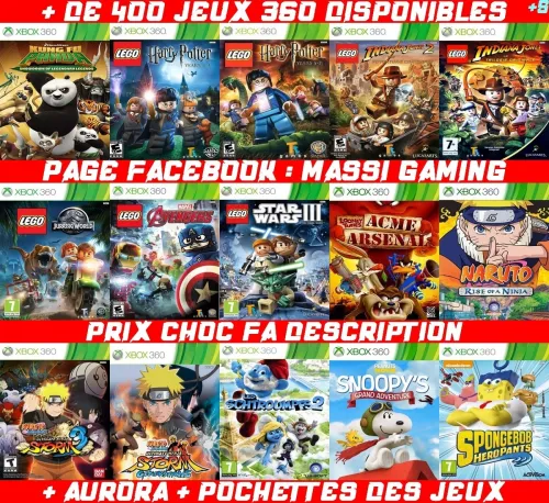 INSTALLATION JEUX XBOX 360 (PRIX CHOC FA DESCRIPTION)