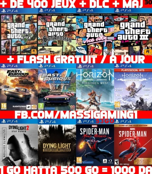 INSTALLATION JEUX DIAL PS4 FLASHÉE 9.X & 11.00 & 12.X & 13.00 (+ FLASH GRATUIT + DLC + MISE A JOUR)