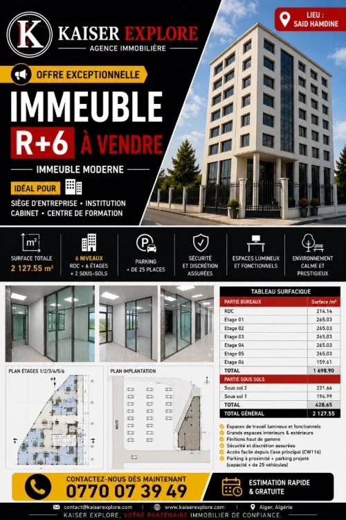 Vente Immeuble Alger Said hamdine