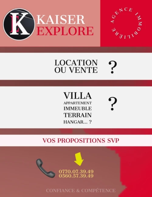 Cherche location Immeuble Alger Kouba