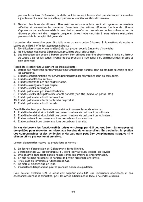 Gestion des Investissements et des Inventaires