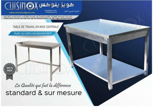EQUIPEMENT DE CUISINE EN INOX TABLE CHARIOT RAYONNAGE .....