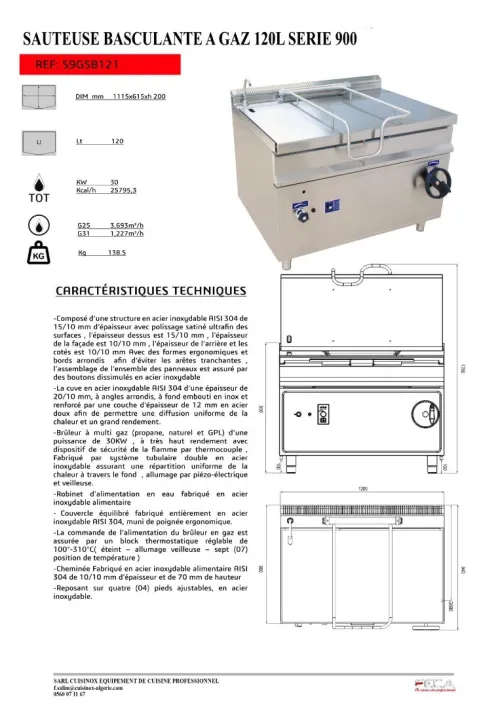 EQUIPEMENT ET MATERIEL DE CUISINE PROFESSIONNEL