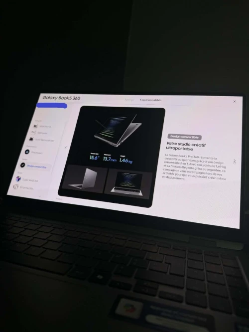 Samsung Galaxy Book 5 360 - Ultra 7 - 16GB lpddr5x - 512GB NVME - Oled - Neuf Jamais Utilisé