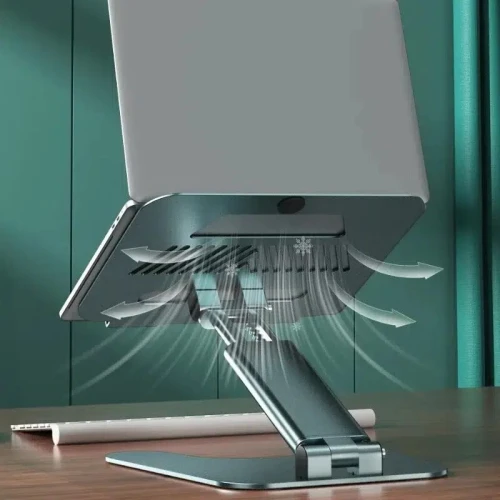 Support pour Ordinateur Portable AWEI X25 en Alliage d'Aluminium avec Réglage de Levage Multi-Angle