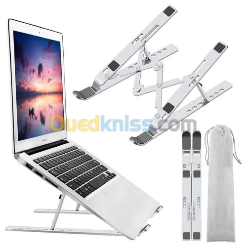 Support Laptop, Tablette Réglable Pliable Aluminium 