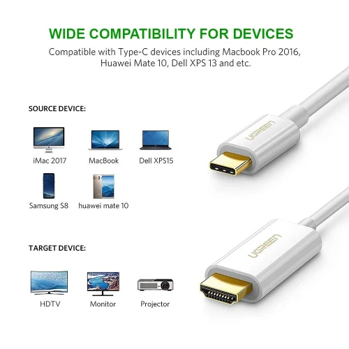 Cable Type-C to HDMI 1.5m C-HD UGREEN Original