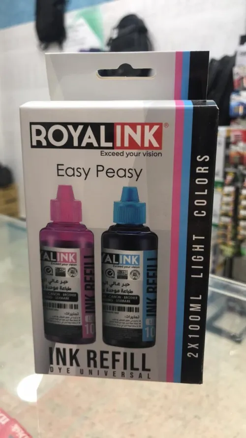 Jeux de 2 bouteilles d'encre Epson (Light) (magenta cyan) Royalink
