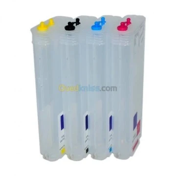 Cartouches rechargeables pour traceur  HP 10 / 82 - 4 couleurs 280 ml pour DesignJet 500, 510, 800