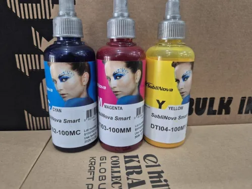 Jeux de 4 bouteilles d'encre sublimation Sublinova100ml Inktec DTI01-04 [DAY]