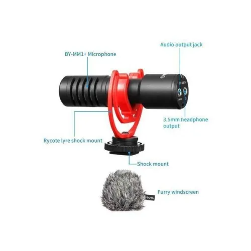 Boya Microphone De Studio À Condensateur Boya 3.5Mm By-Mm1 Pour Caméra Smartphone