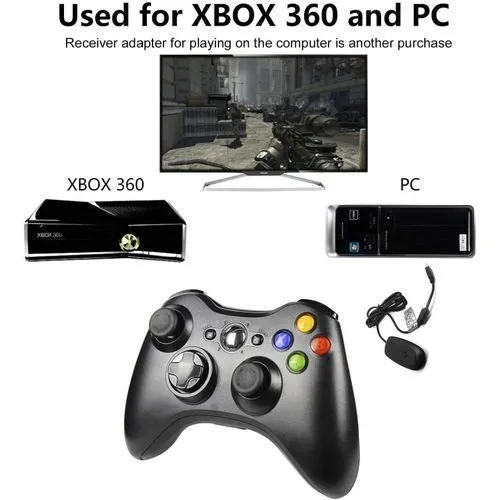 MANETTE XBOX 360 PC SANS FIL  AVEC ADAPTATEUR SANS FIL dobgel 