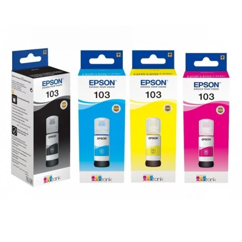 Jeux de 4 bouteilles d'encre EPSONE 103 D'ORIGINE