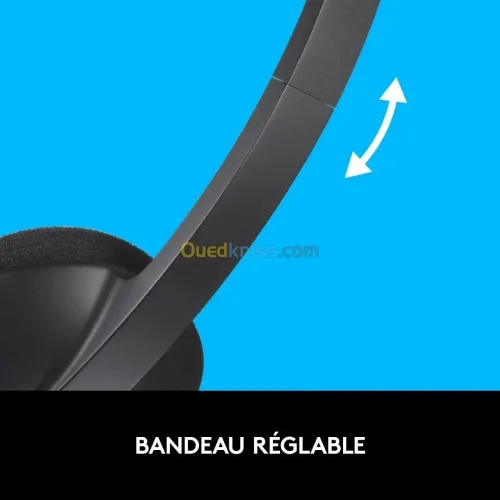 Casque USB LOGITECH H340 ORIGINAL Stéréo avec Micro Rotatif Anti-Parasites